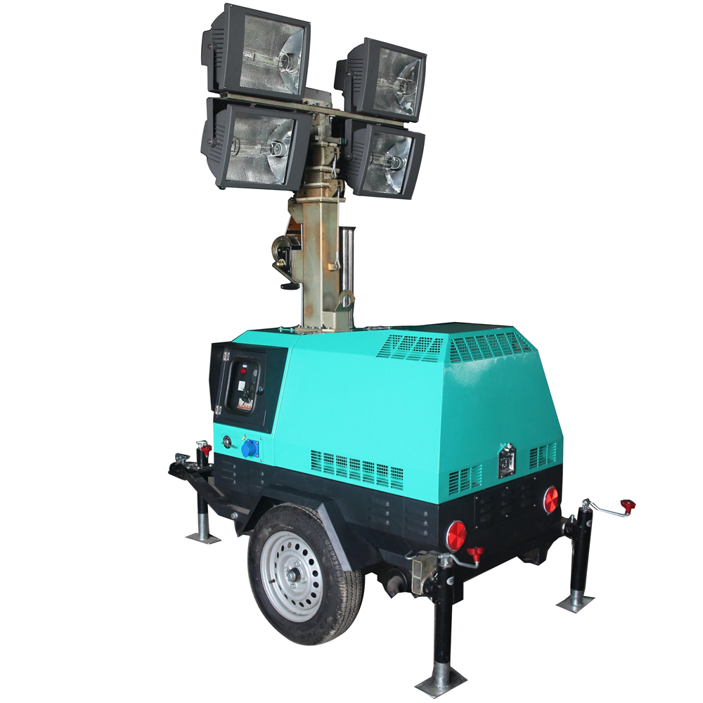 Mobile light tower diesel genenator light tower for construction works